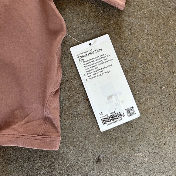 NWT Lululemon Ribbed Held Tight Tee Dusty Bronze Size 14 - Picture 4 of 10